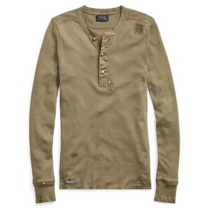 Polo by Ralph Lauren Khaki Long Sleeve Henley